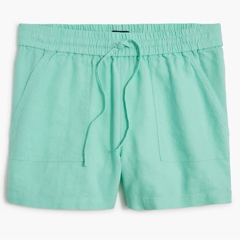 NWT J. Crew Linen Drawstring Pull On Shorts, Coastal Preppy J.Crew Factory 2X